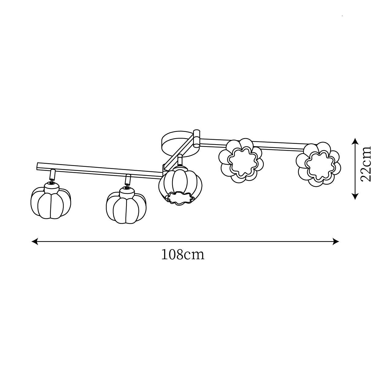 Pumpkin Ceiling Light Multi Head - Letslighting