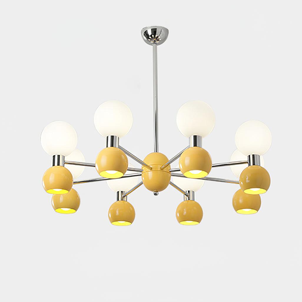 Vera Bicolor Chandelier Glass Elegant - Letslighting