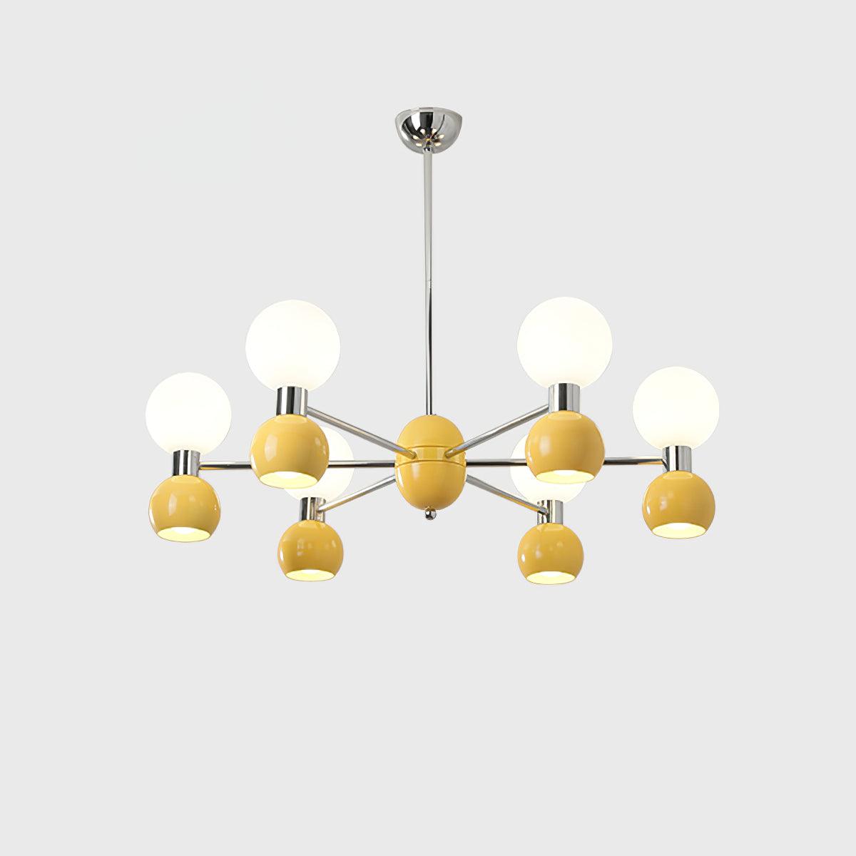 Vera Bicolor Chandelier Glass Elegant - Letslighting