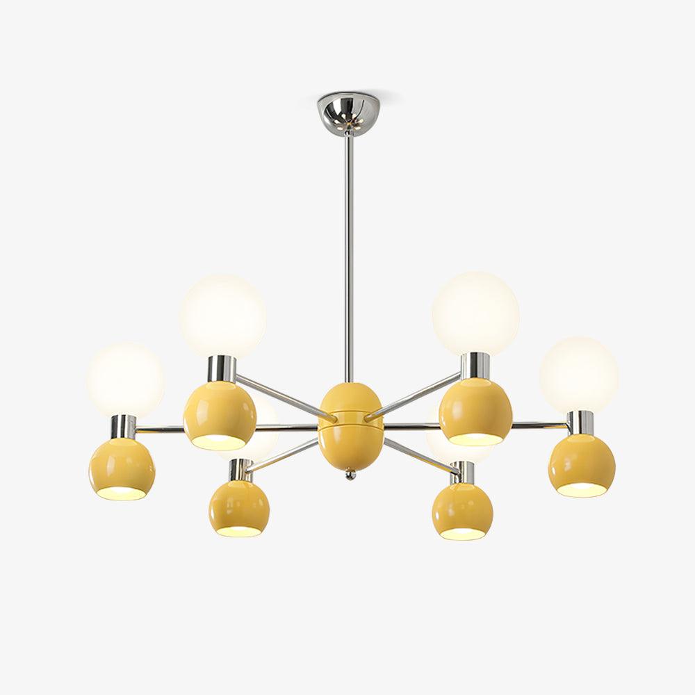 Vera Chandelier Bicolor Glass Orbs - Letslighting