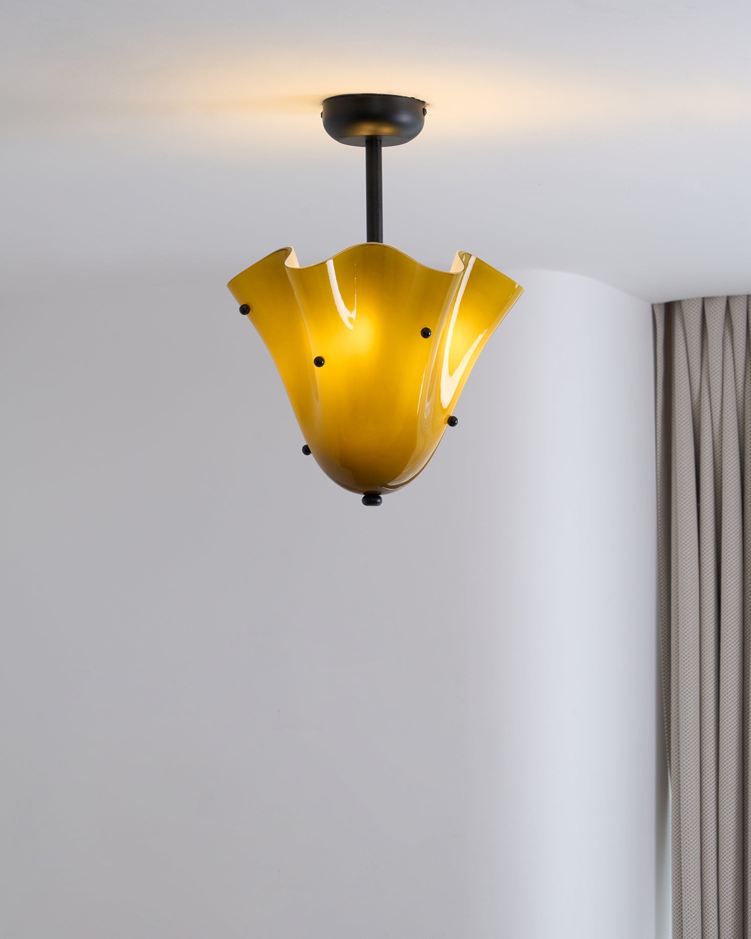 Eldis Murano Glass Semi Flush Ceiling Lamp - Letslighting