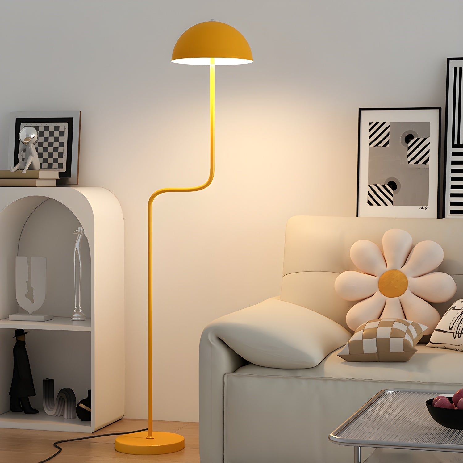 Narain Glass Minimalist Floor Lamp - Letslighting