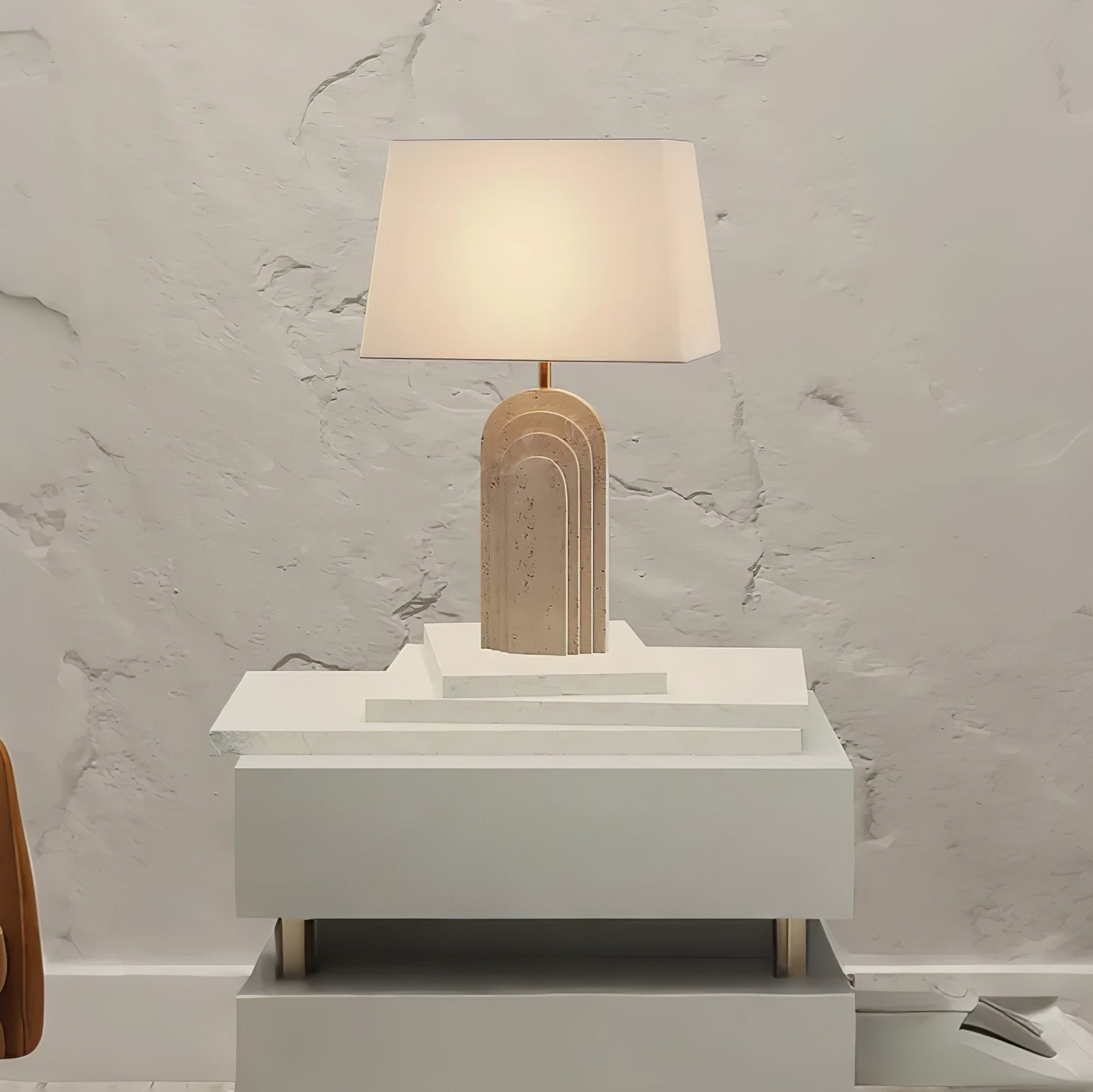Livia Travertine Table Lamp - Letslighting