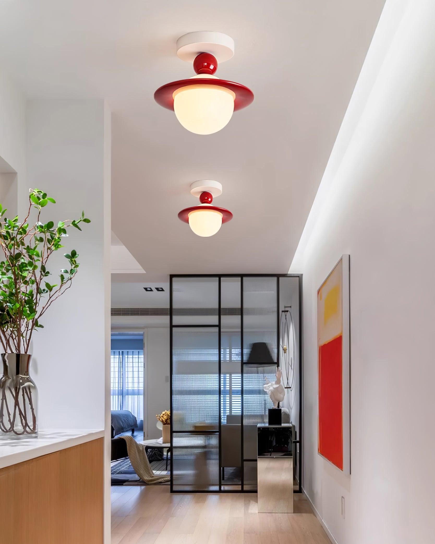 Pivoro Red and White Ceiling Light - Letslighting