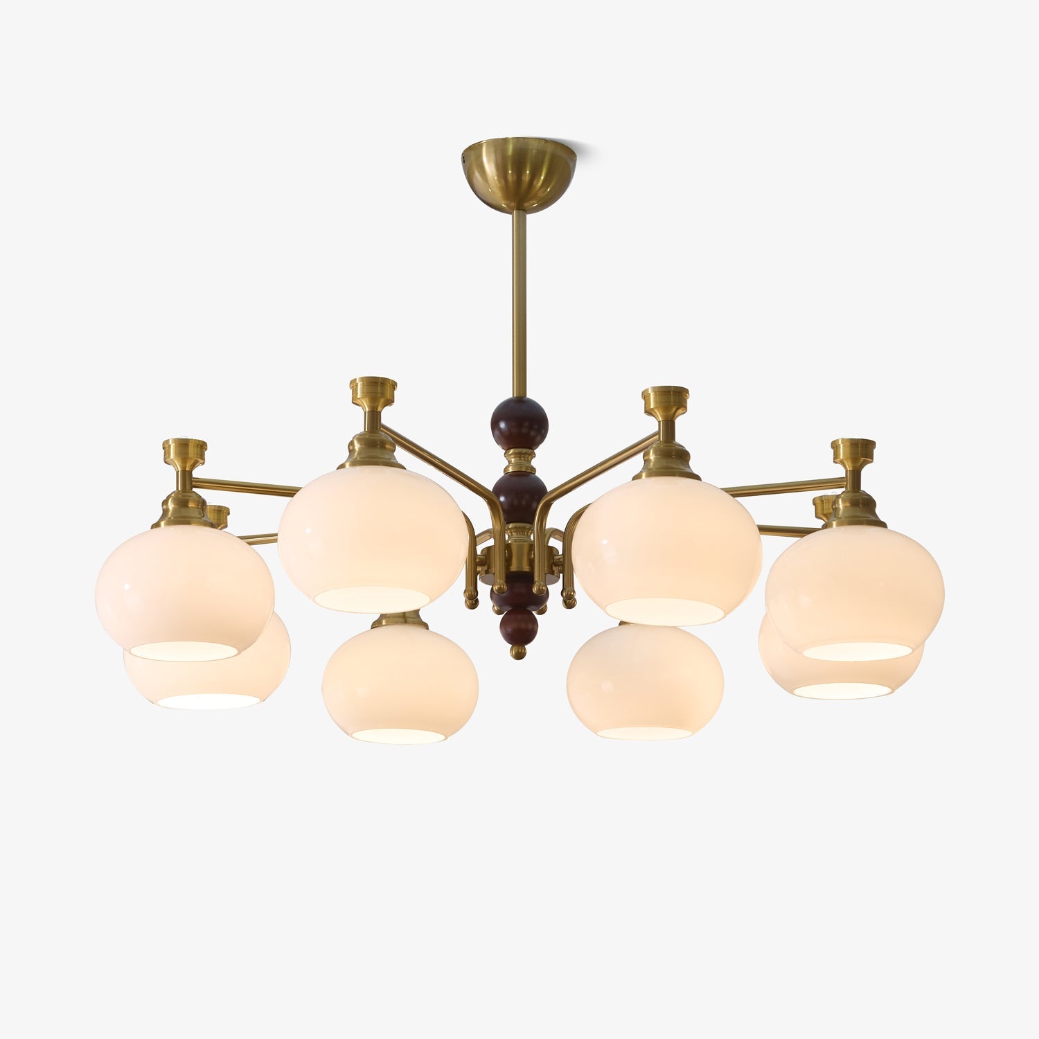 Aursolos Traditional Elegance Wood Glass Chandelier - Letslighting