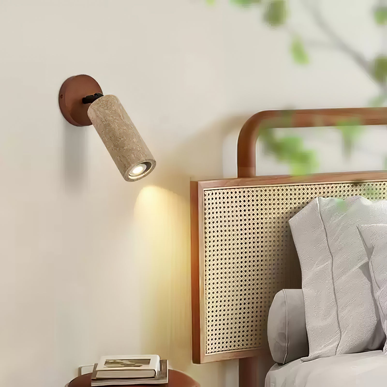 Zarinila Cylindrical-Tube Travertine Wall Light SEO Title - Letslighting