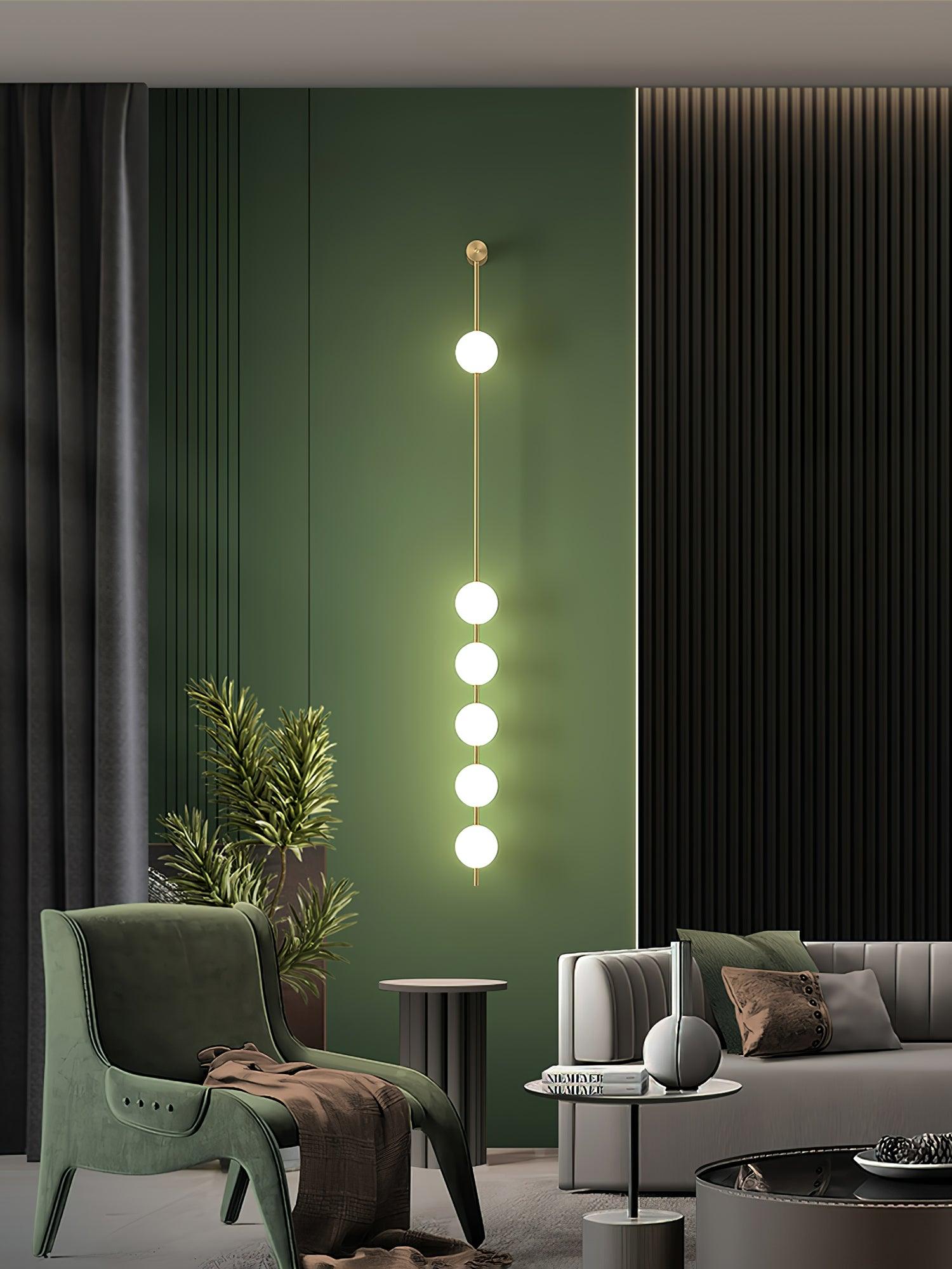Lustra Wall Lamp Vertical Balls Brass - Letslighting