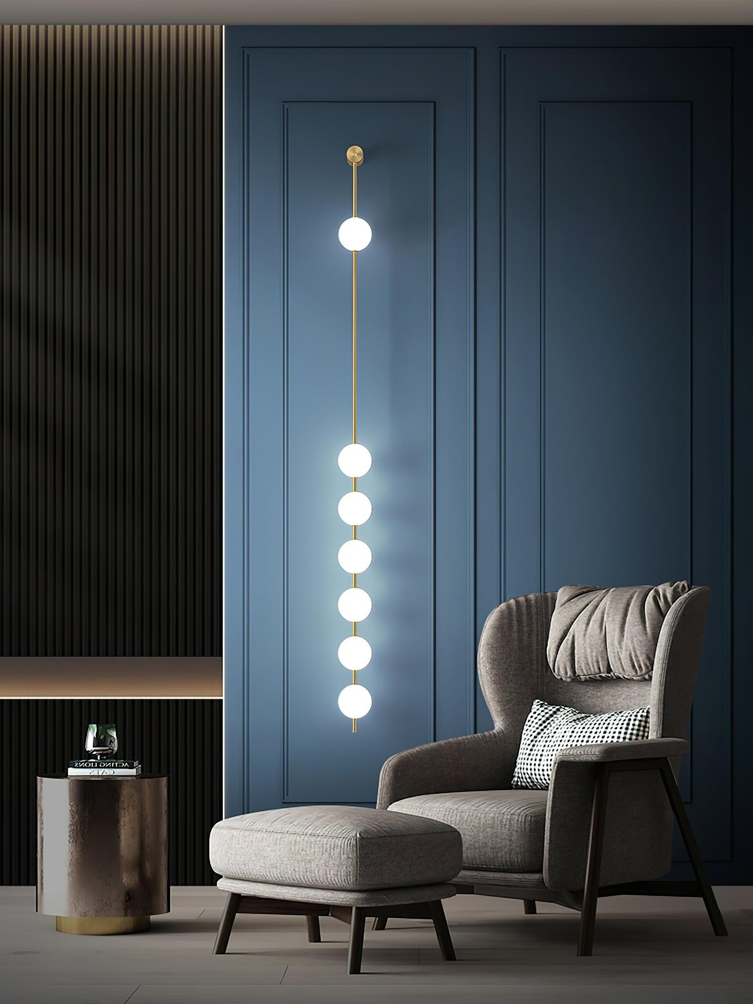 Lustra Wall Lamp Vertical Balls Brass - Letslighting