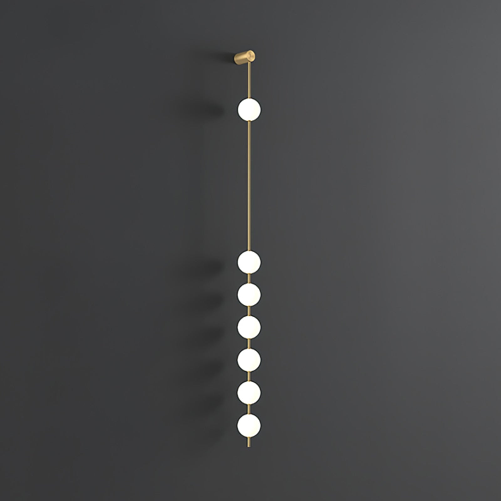 Lustra Wall Lamp Vertical Balls Brass - Letslighting