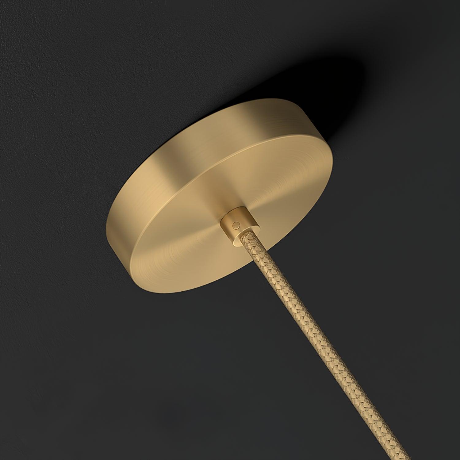 Velloran Brass Plastic Pendant Lamp - Letslighting