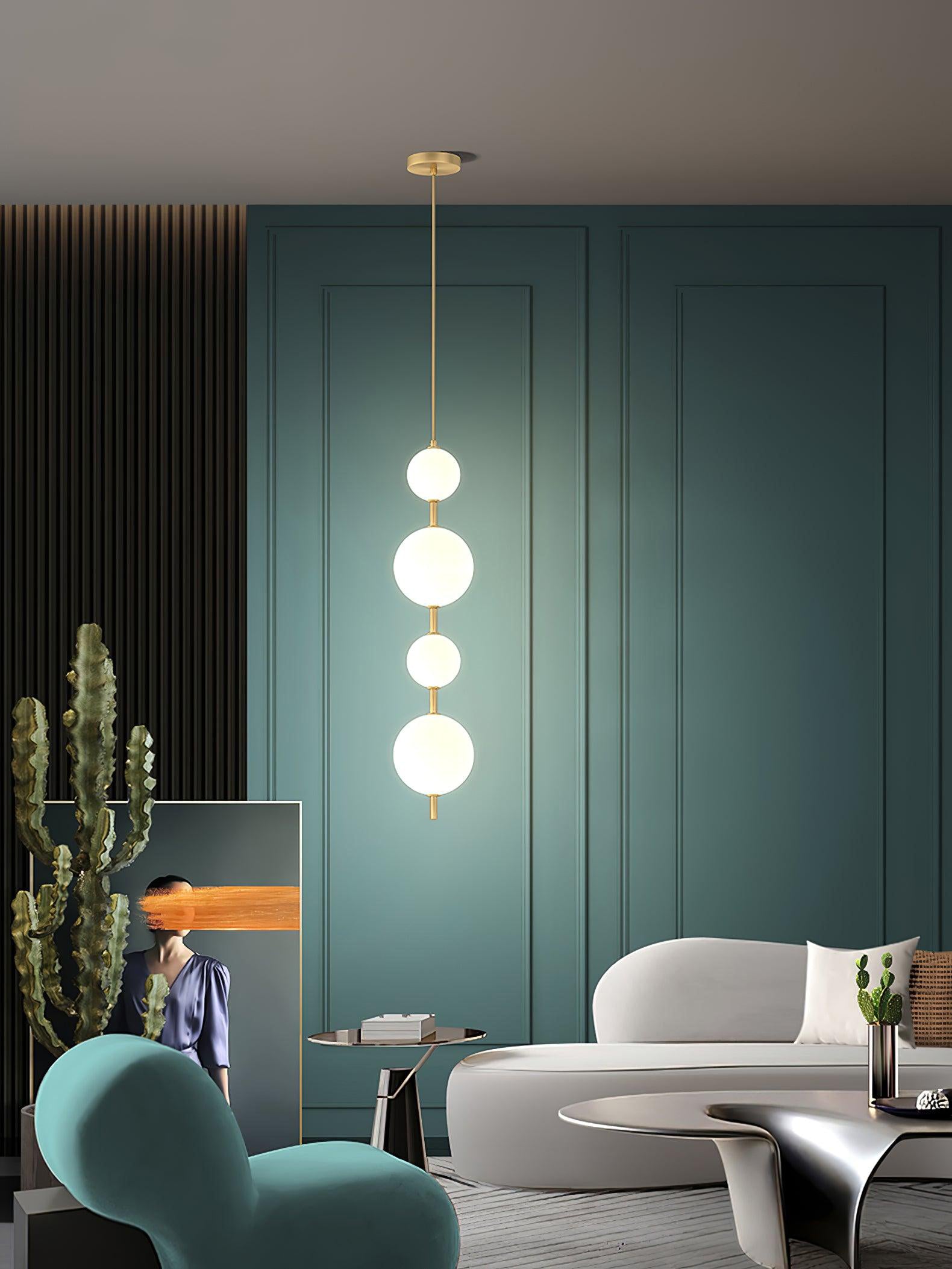 Velloran Brass Plastic Pendant Lamp - Letslighting