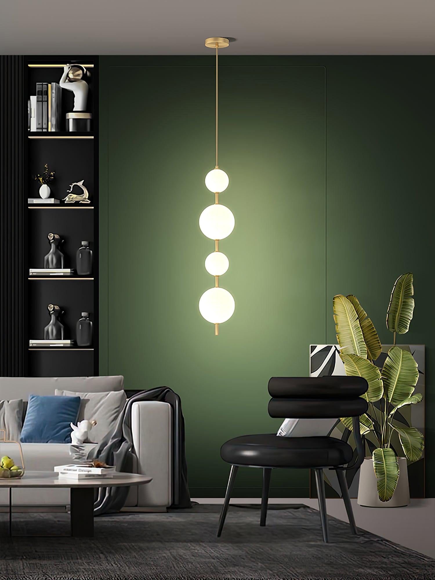 Velloran Brass Plastic Pendant Lamp - Letslighting
