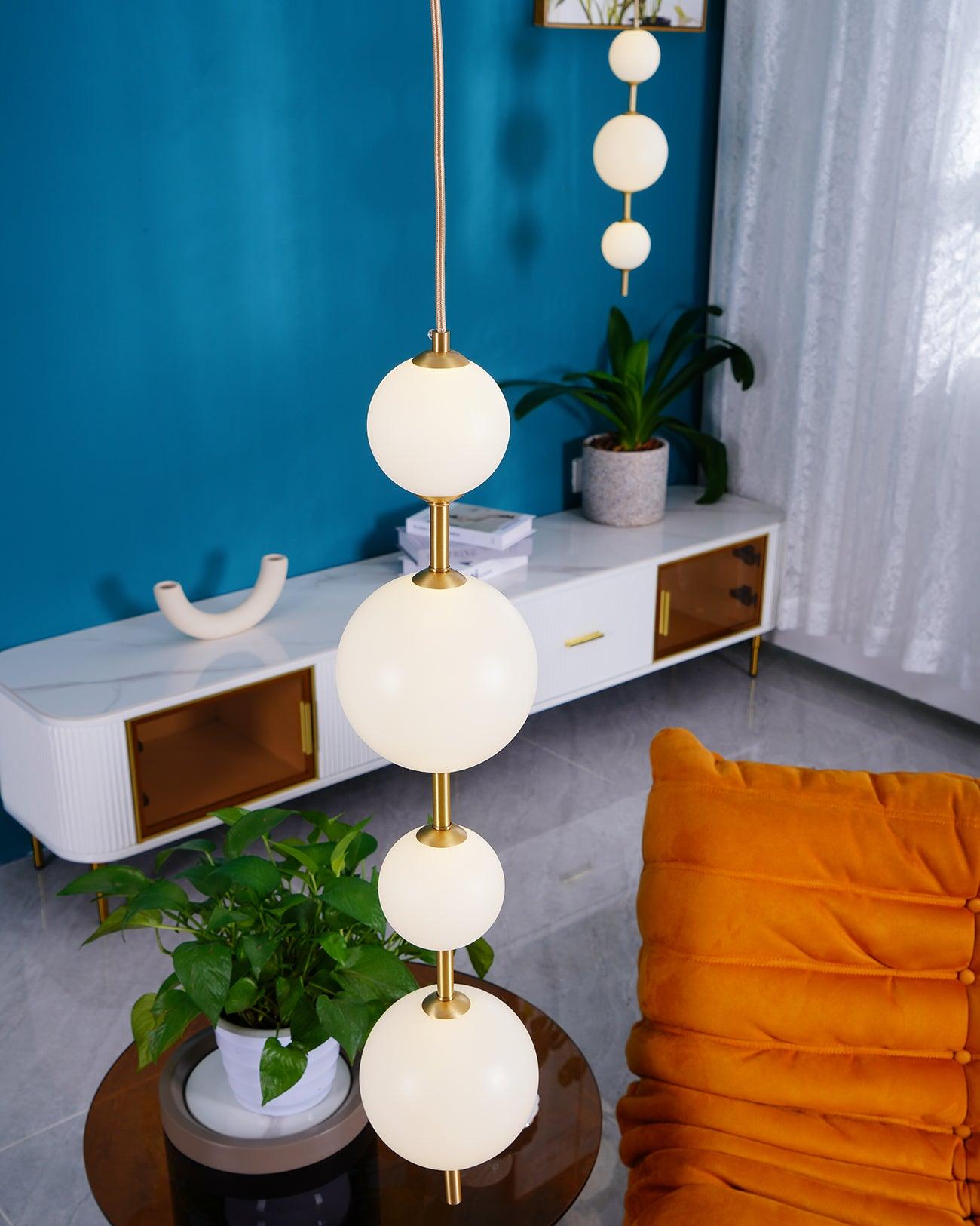 Velloran Brass Plastic Pendant Lamp - Letslighting