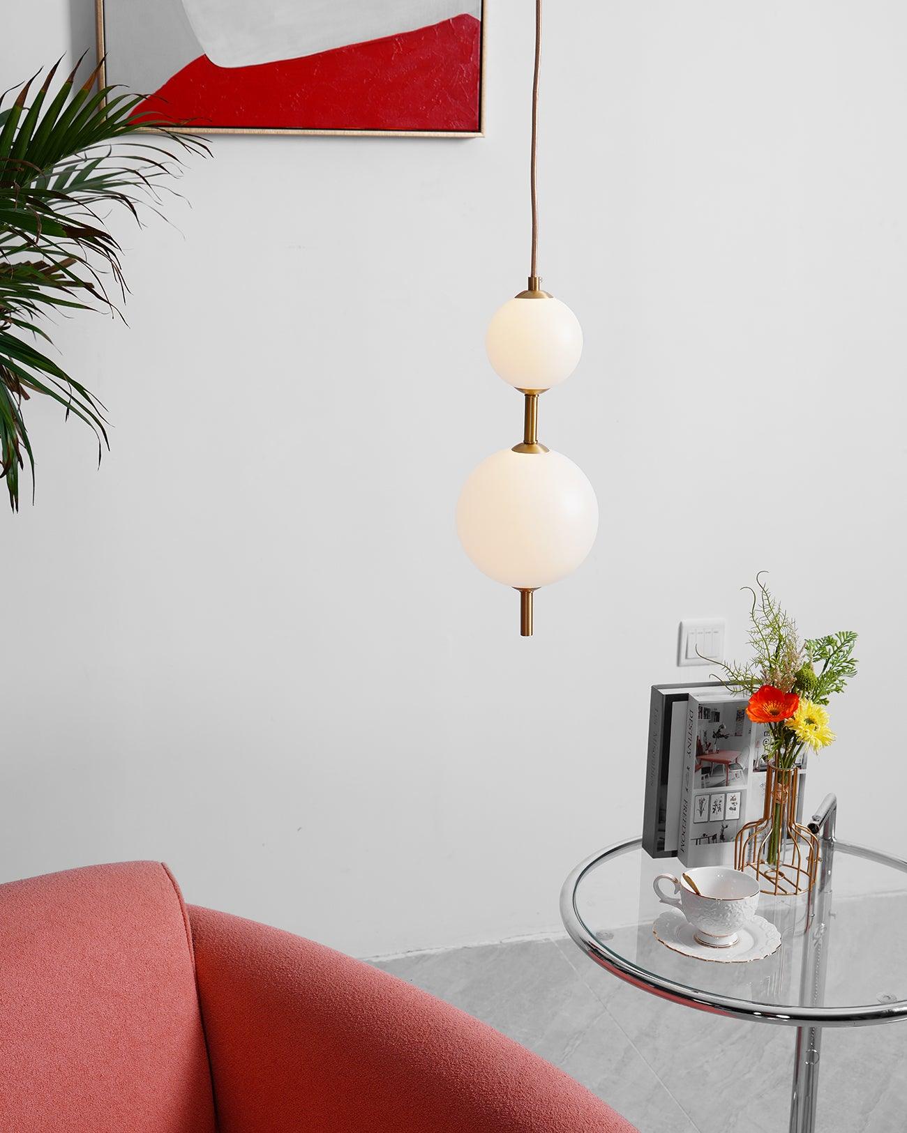 Velloran Brass Plastic Pendant Lamp - Letslighting