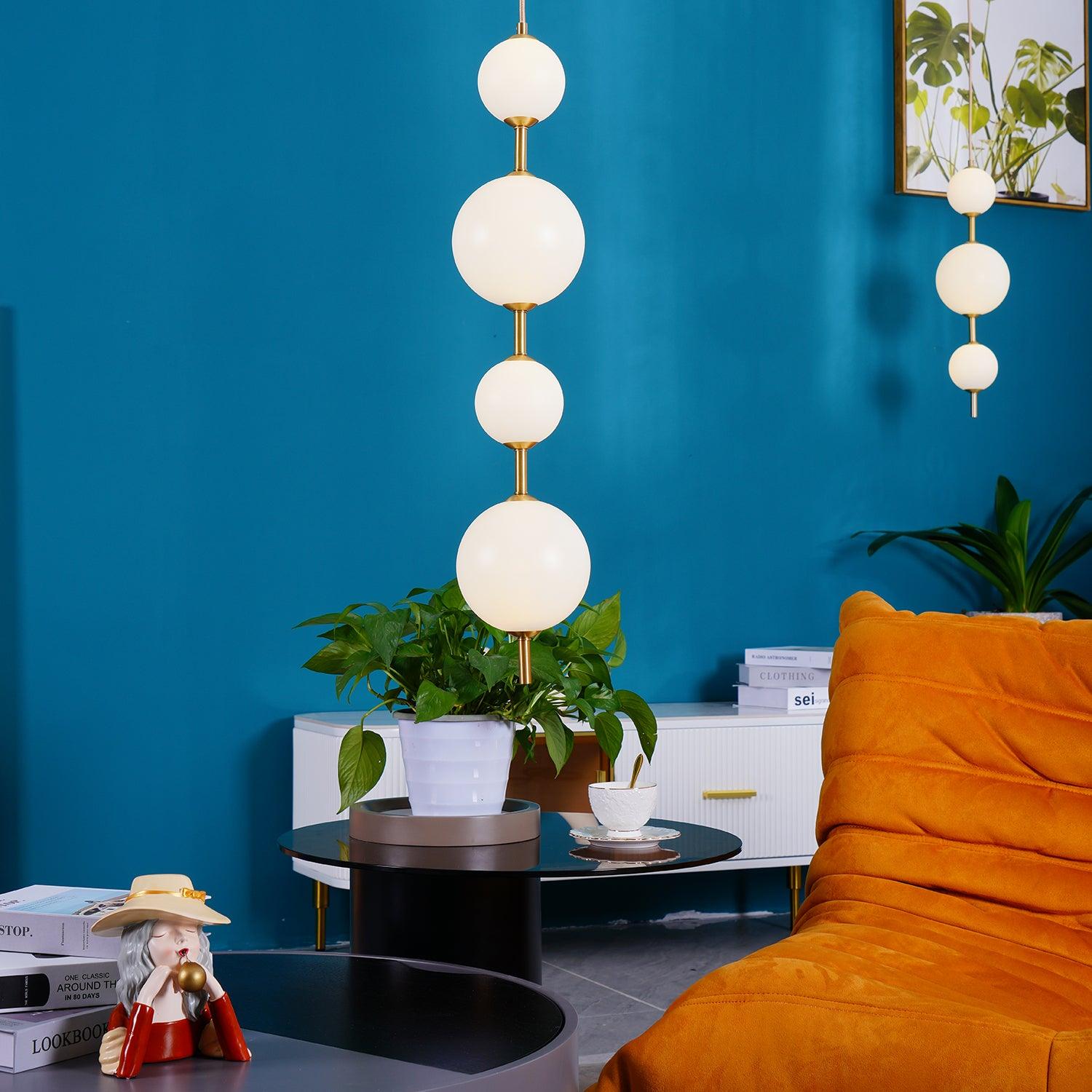 Velloran Brass Plastic Pendant Lamp - Letslighting