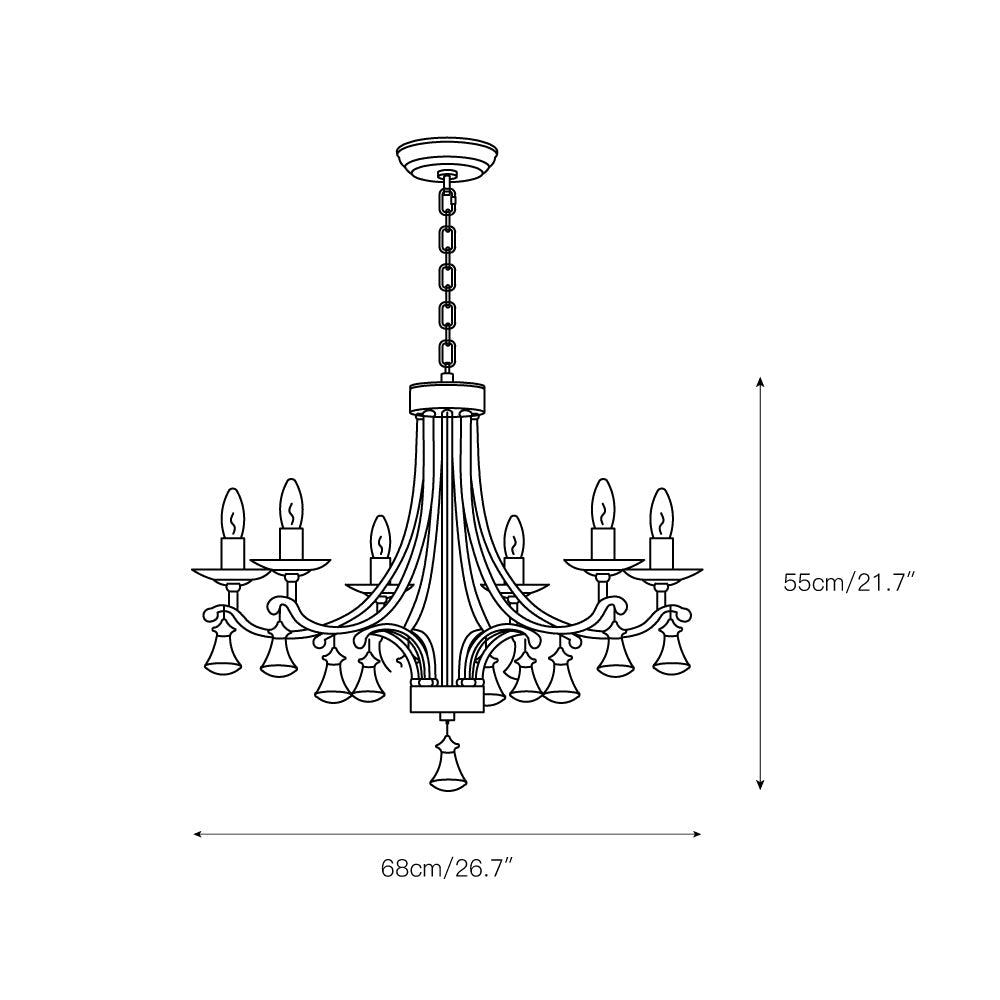 Cuvenara Postmodern Luxury Brass Crystal Chandelier - Letslighting