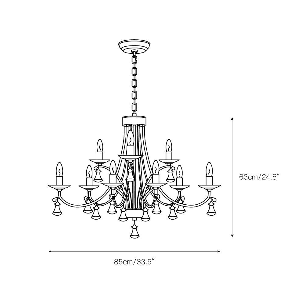Cuvenara Postmodern Luxury Brass Crystal Chandelier - Letslighting