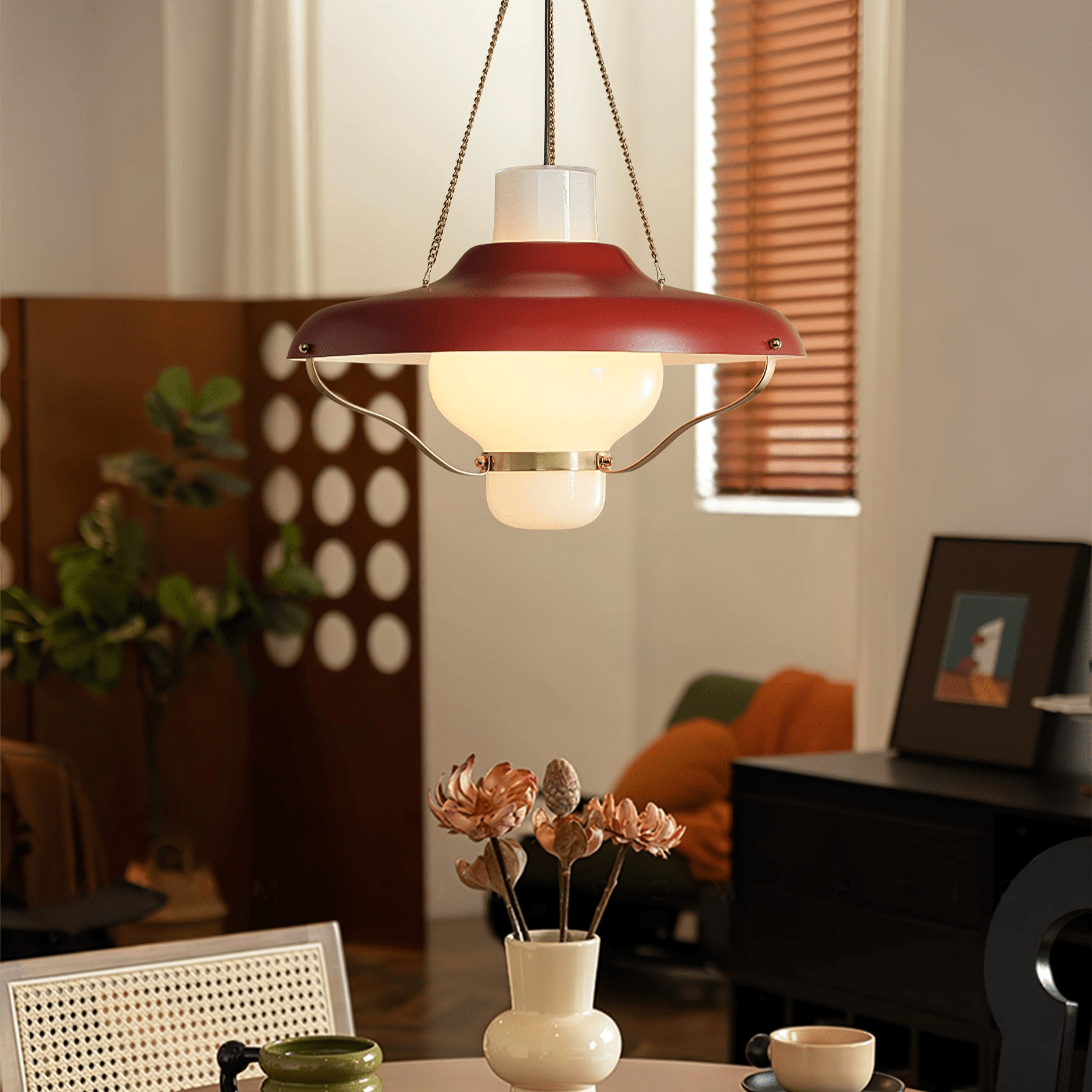 Vespara Modern Metal & Glass Pendant Light