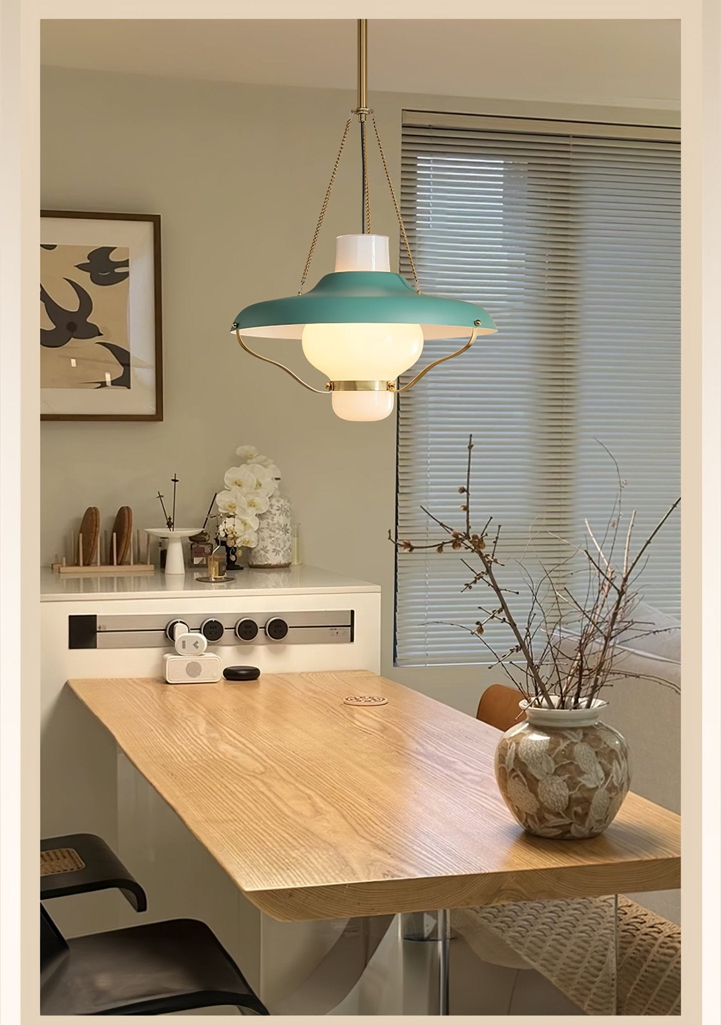 Vespara Modern Metal & Glass Pendant Light