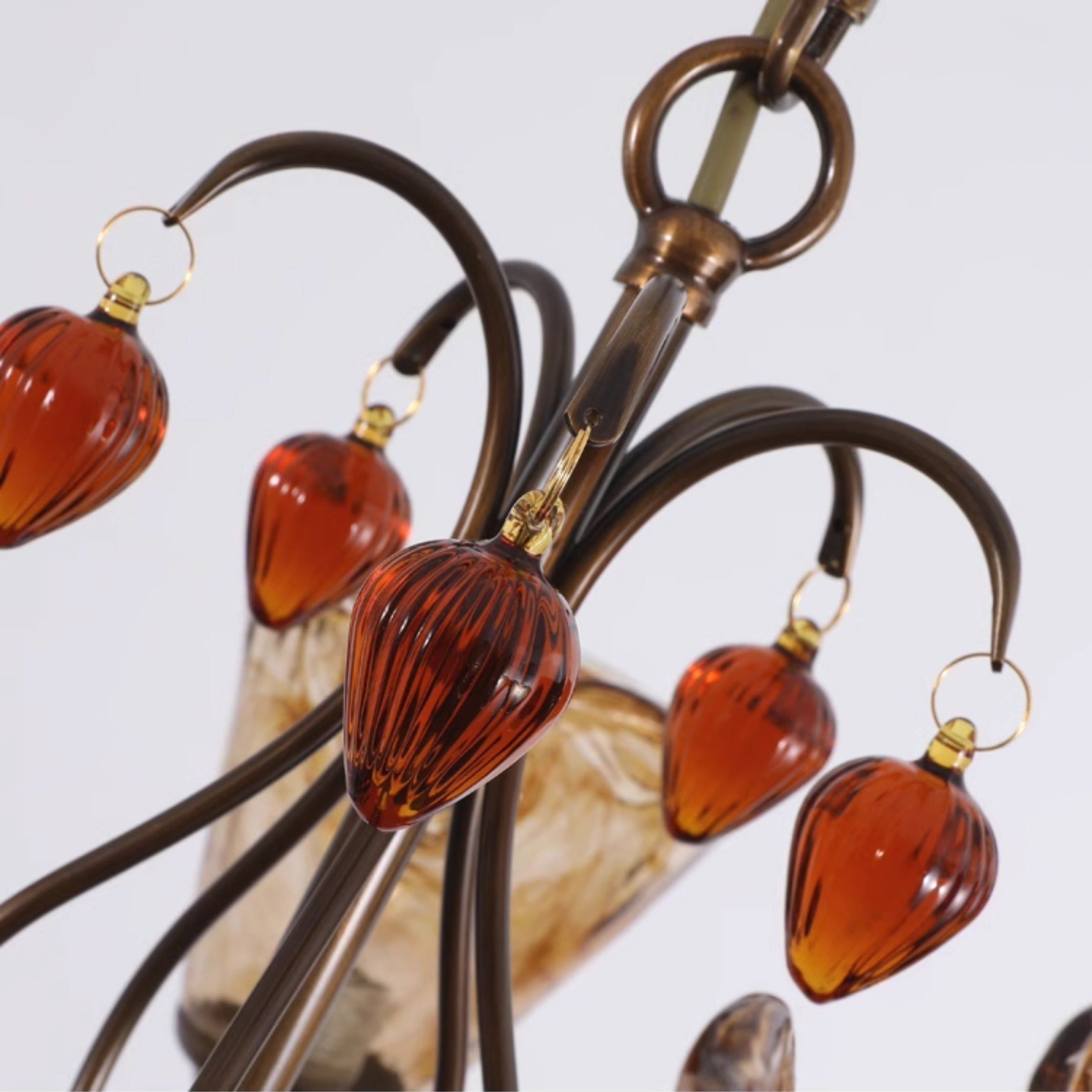 Evzorira Vintage Industrial Luxury Glass Crystal Chandelier - Letslighting