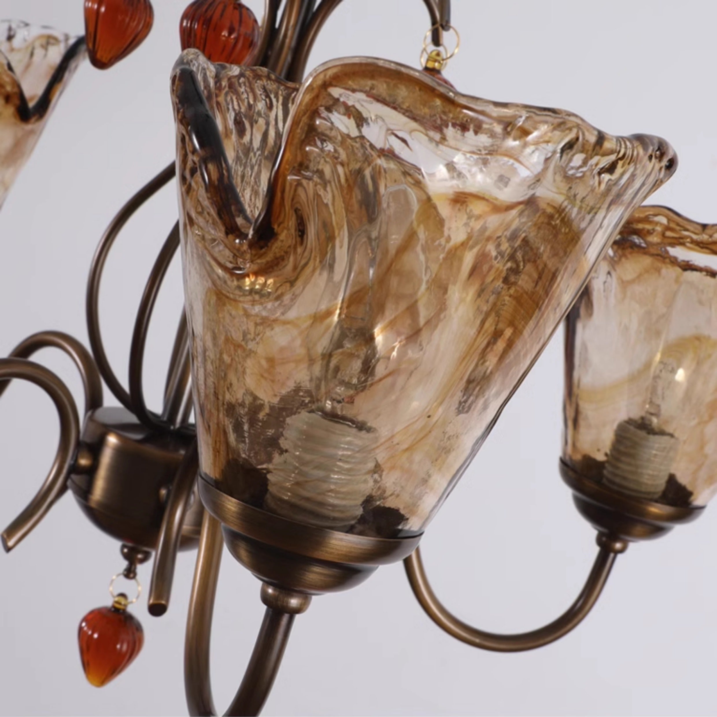 Evzorira Vintage Industrial Luxury Glass Crystal Chandelier - Letslighting