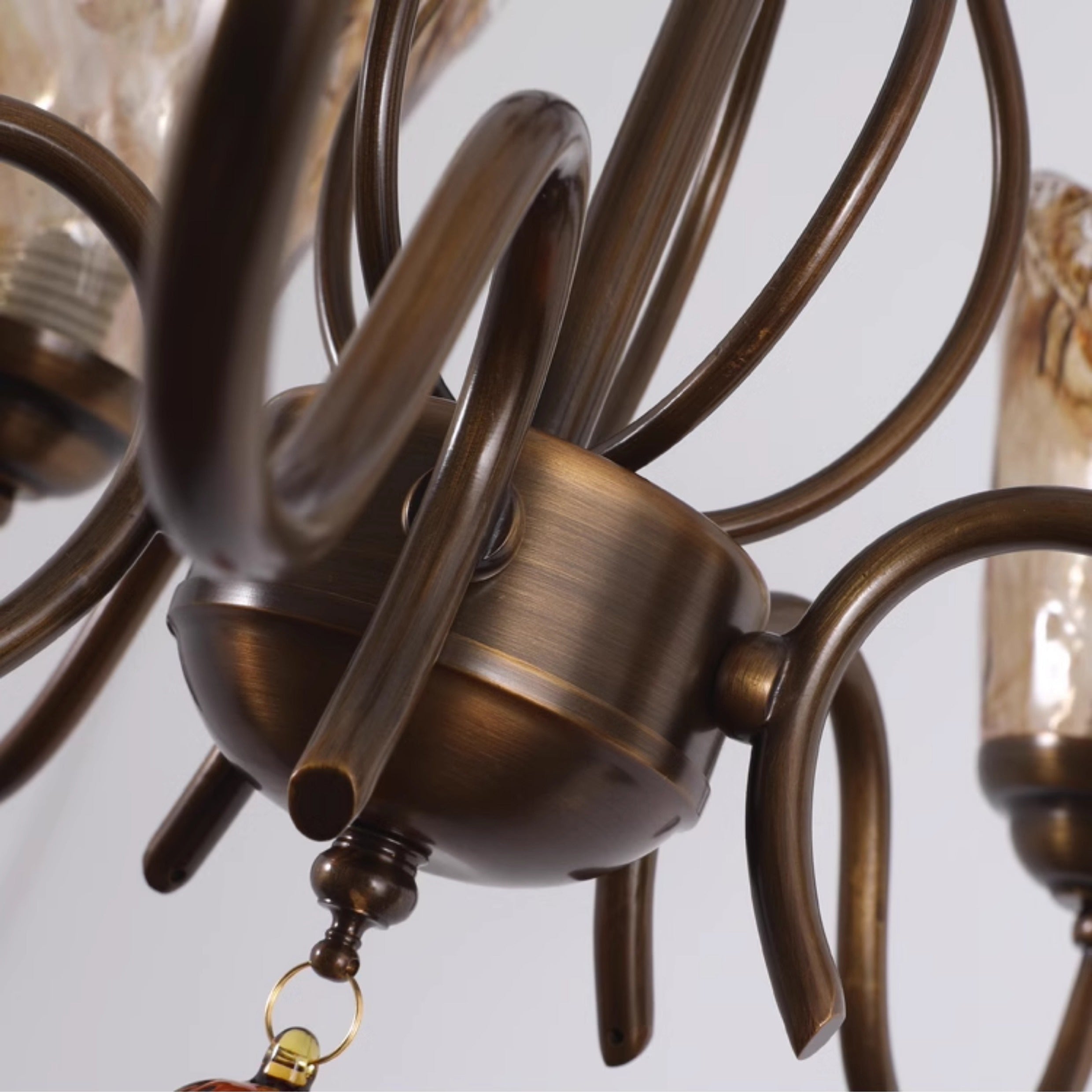 Evzorira Vintage Industrial Luxury Glass Crystal Chandelier - Letslighting