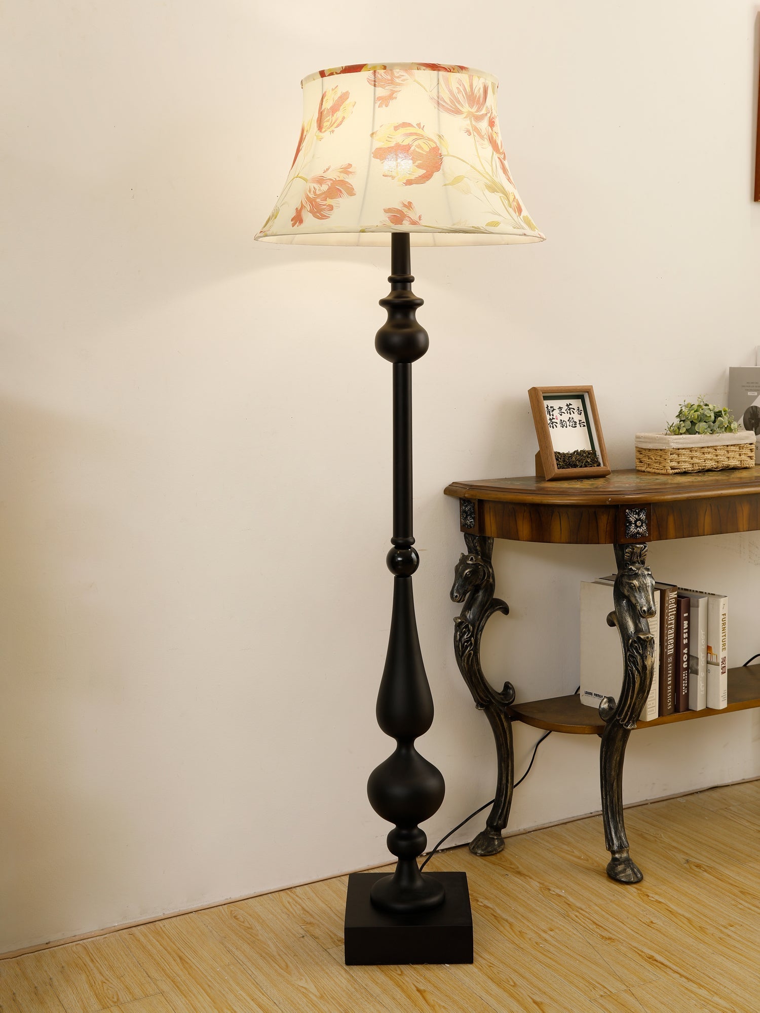 Floren Wood Fabric Classic Floor Lamp - Letslighting