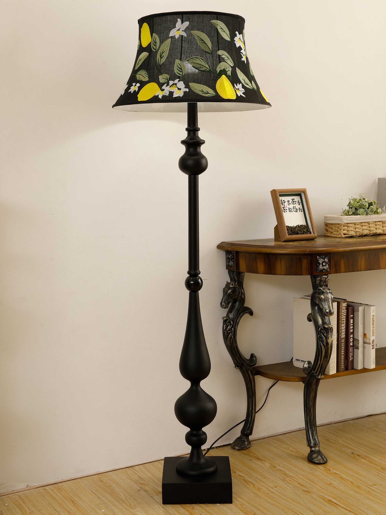 Floren Wood Fabric Classic Floor Lamp - Letslighting