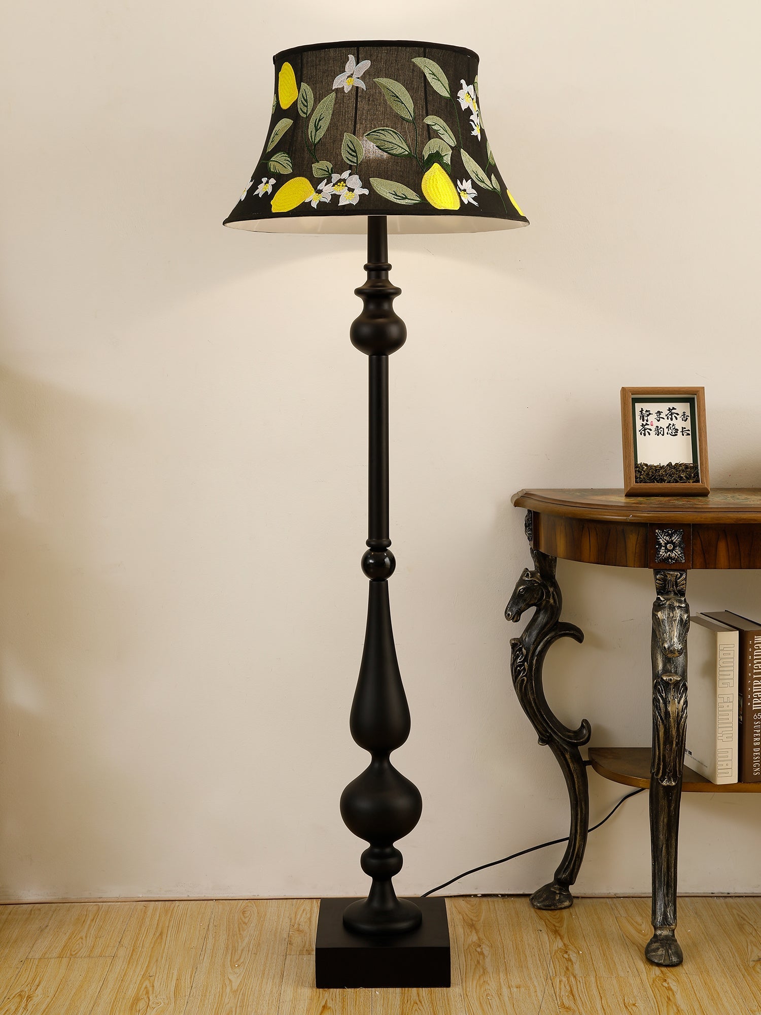 Floren Wood Fabric Classic Floor Lamp - Letslighting