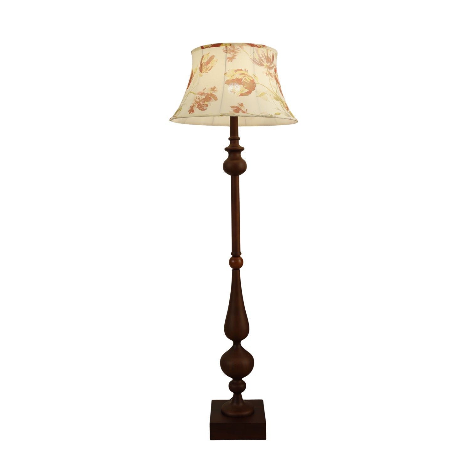 Floren Wood Fabric Classic Floor Lamp - Letslighting