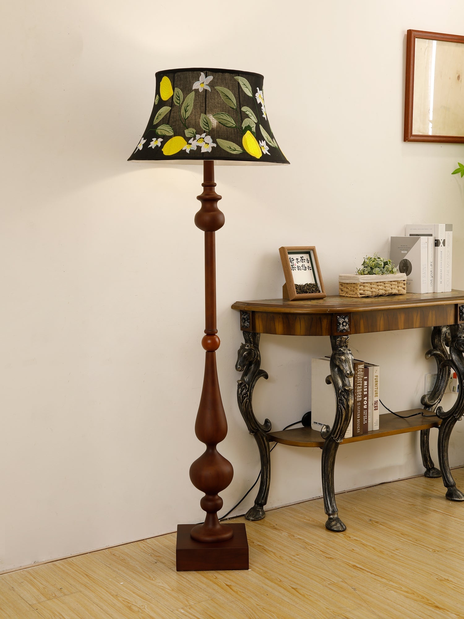 Floren Wood Fabric Classic Floor Lamp - Letslighting