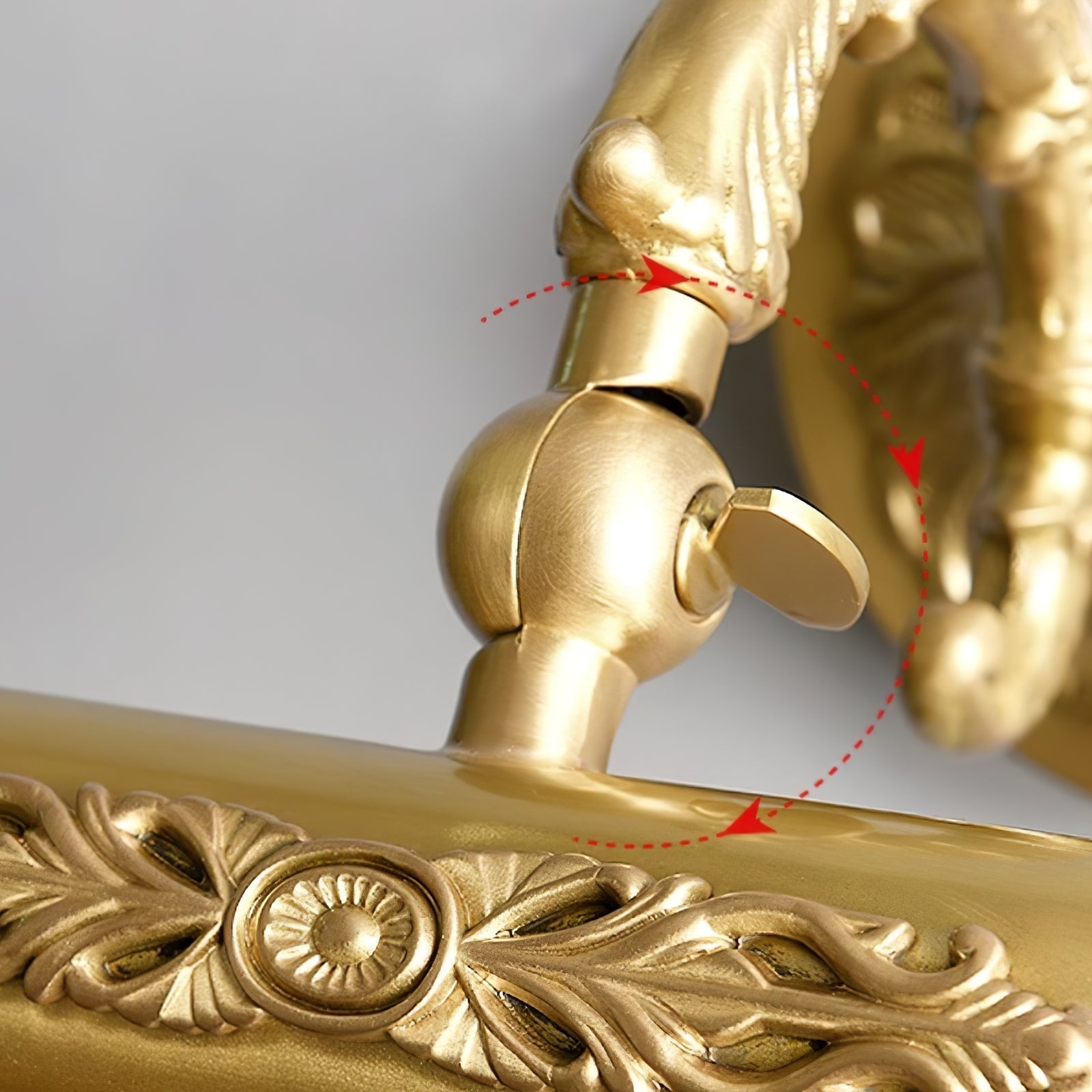 Unorir Premium Nordic Art Vanity Brass Wall Light - Letslighting