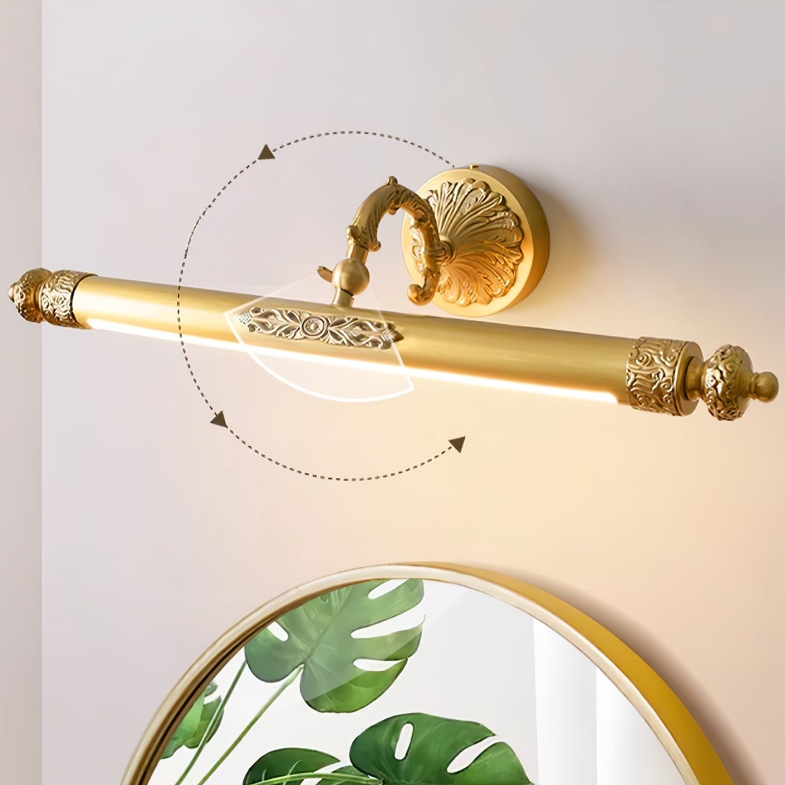 Unorir Premium Nordic Art Vanity Brass Wall Light - Letslighting