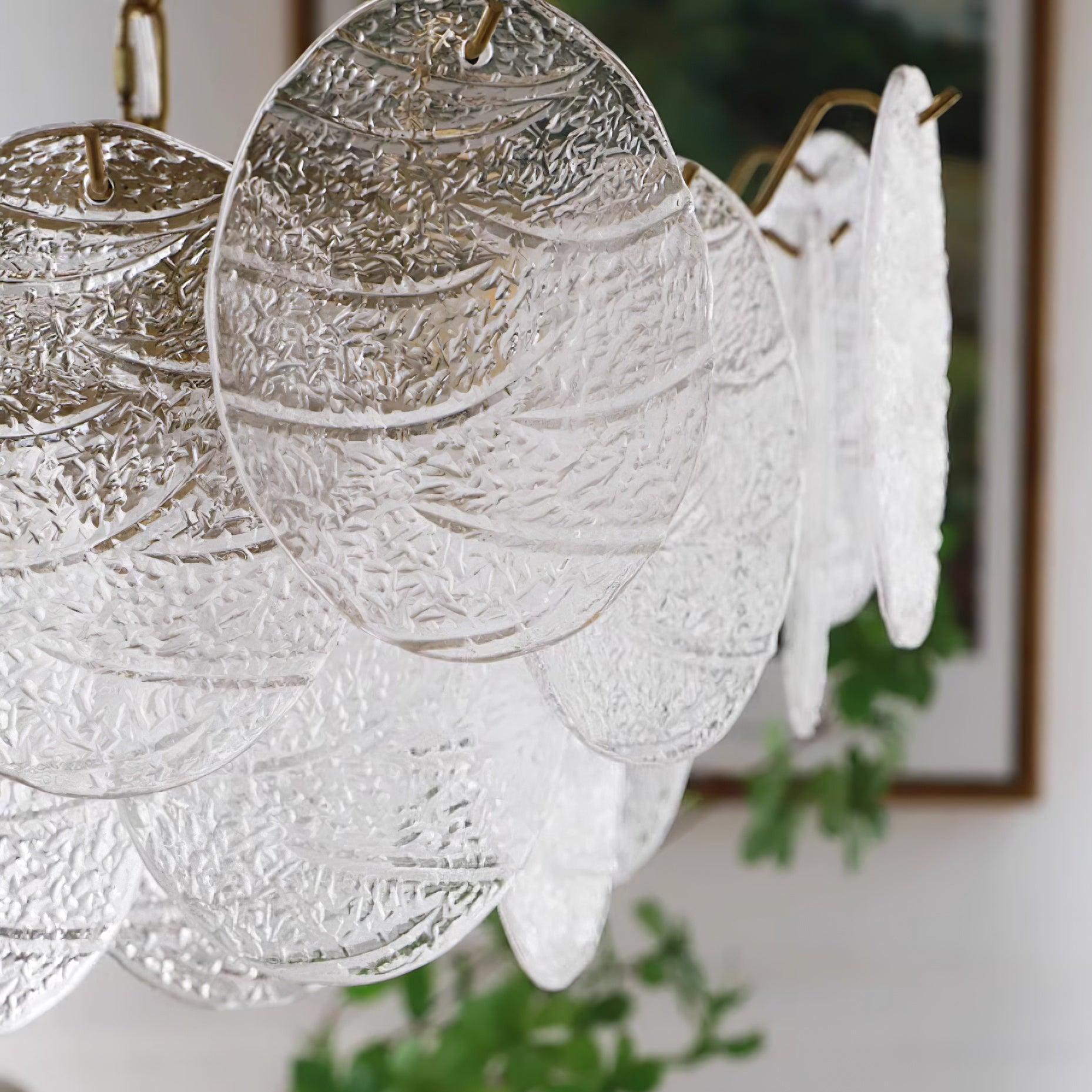 Chandelier Glass Discs Frame Gold Finish Victorian - Letslighting