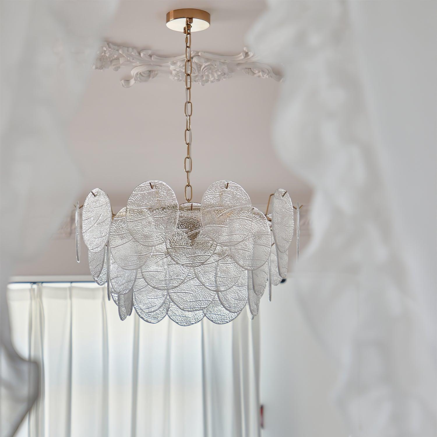 Chandelier Glass Discs Frame Gold Finish Victorian - Letslighting