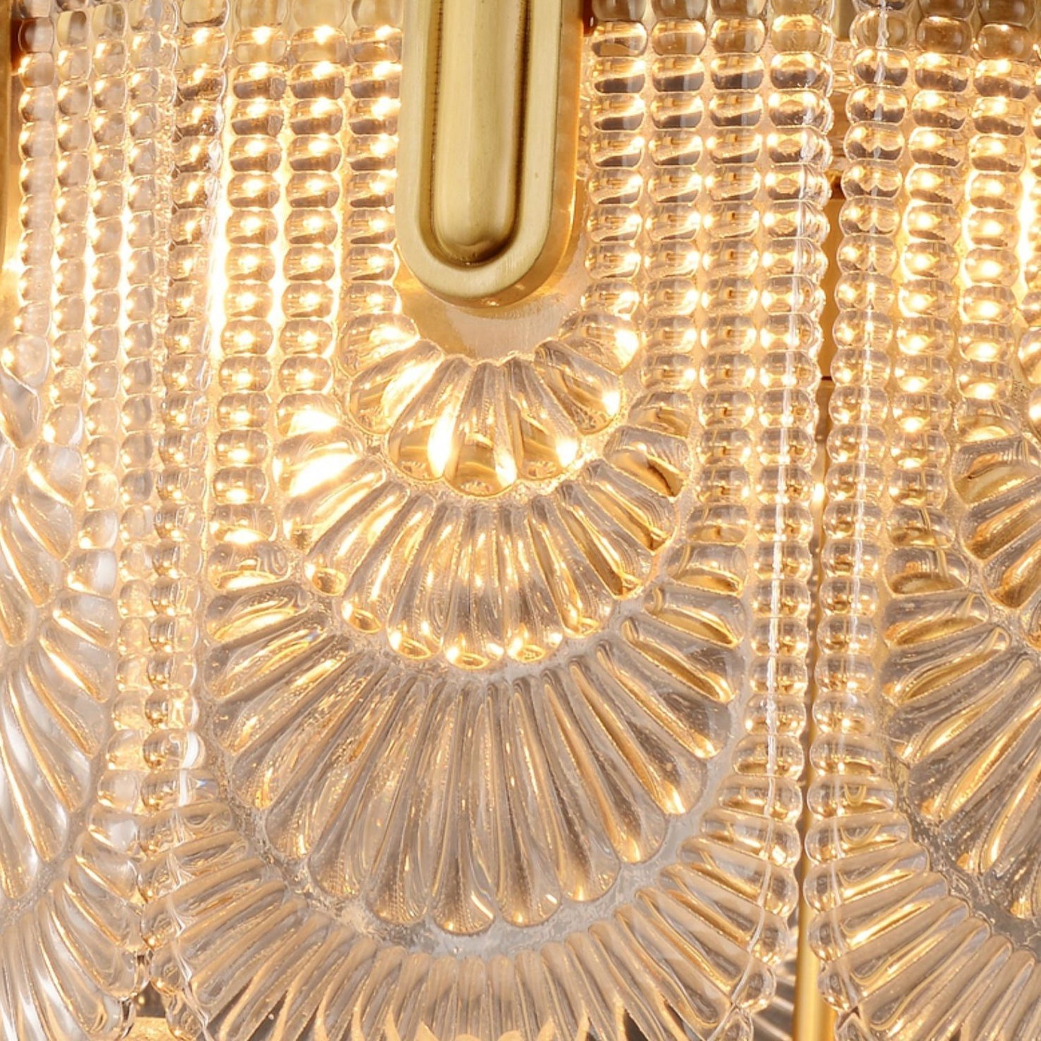 Cashaor Postmodern Luxury Brass Glass Chandelier - Letslighting
