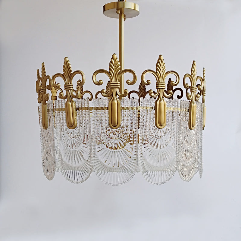 Cashaor Postmodern Luxury Brass Glass Chandelier - Letslighting