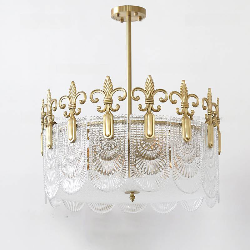 Cashaor Postmodern Luxury Brass Glass Chandelier - Letslighting