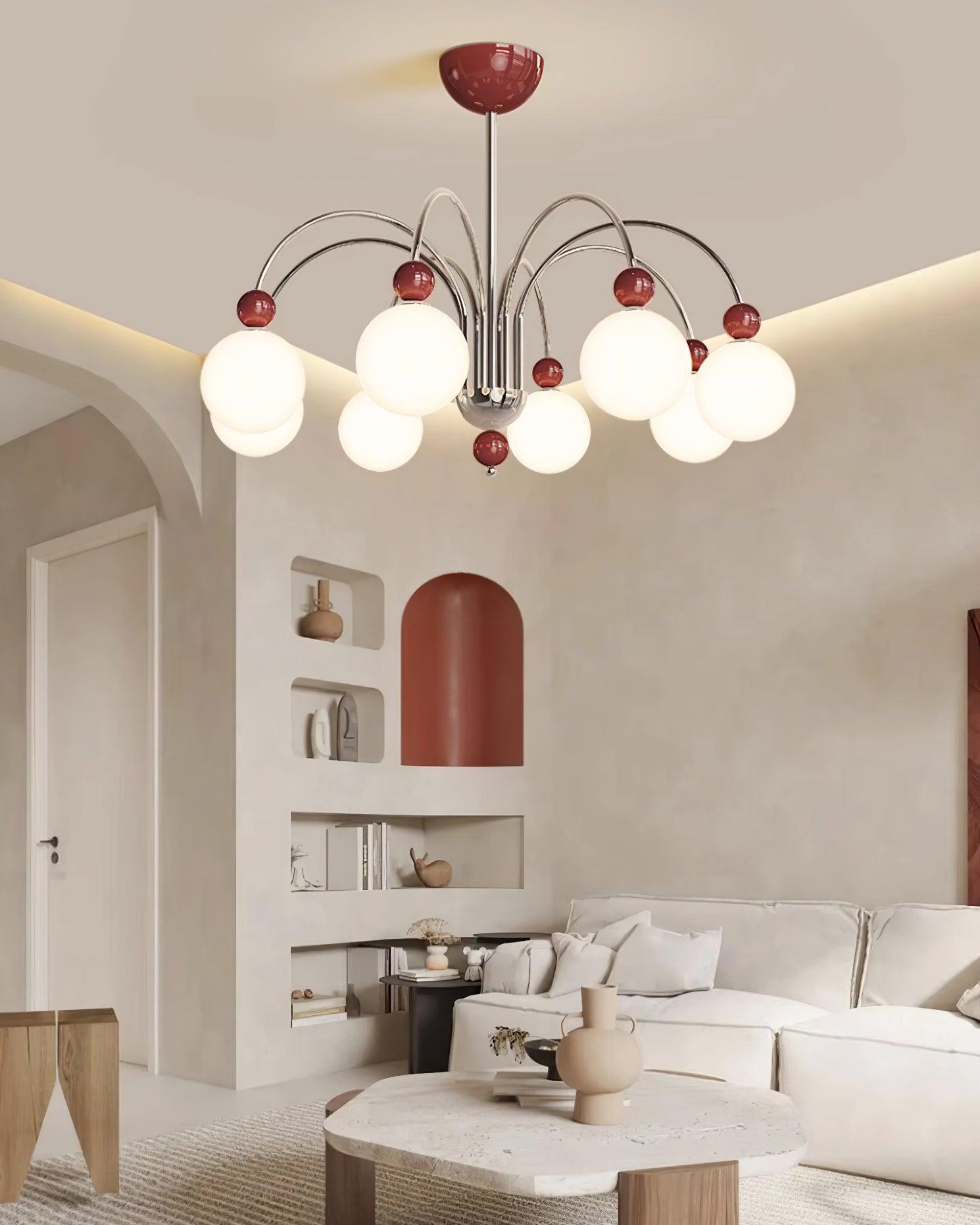 Vierra Carisa Chandelier Red Green Modern - Letslighting