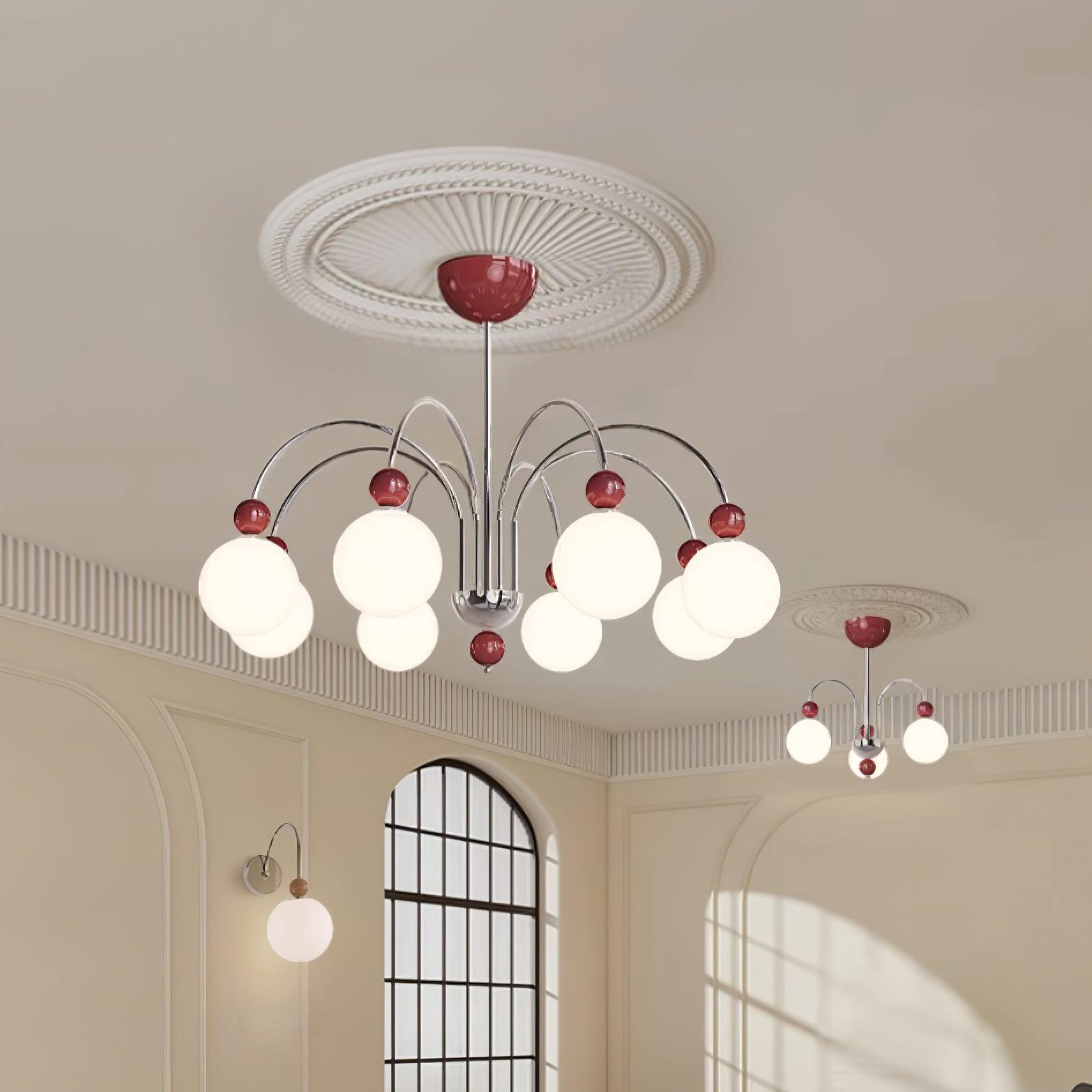 Vierra Carisa Chandelier Red Green Modern - Letslighting