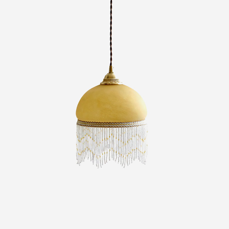 Vili Tassel Pendant Lamp Dome Fringed Beaded - Letslighting