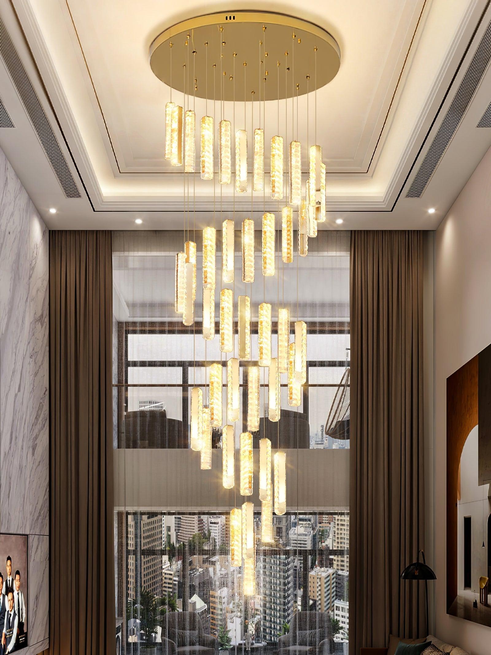 Lustra Chandelier Villa Forci Pendant Silver Modern - Letslighting