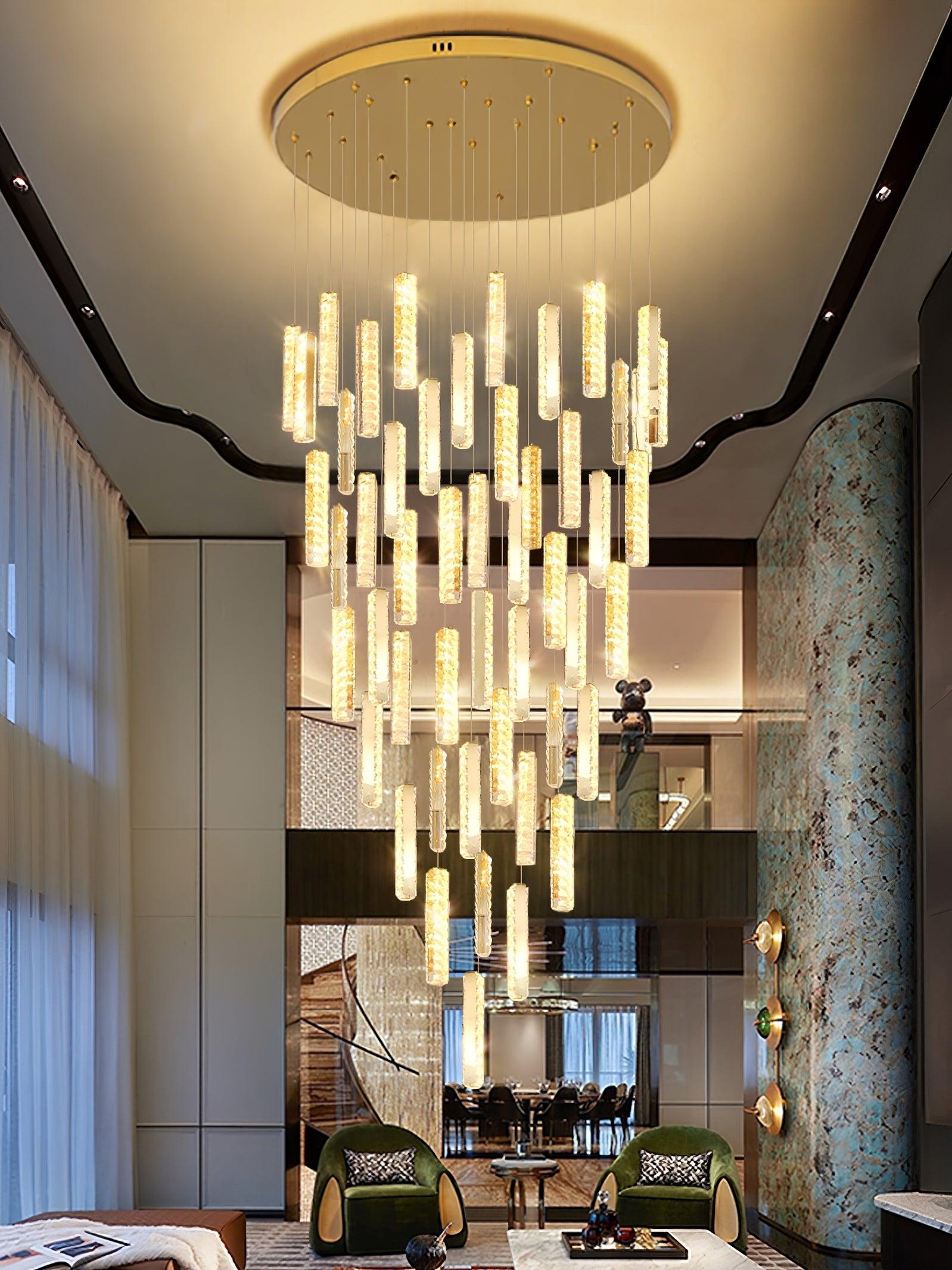 Lustra Chandelier Villa Forci Pendant Silver Modern - Letslighting