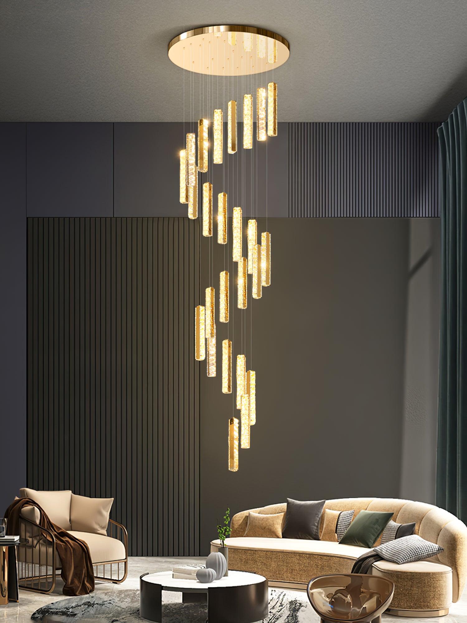 Lustra Chandelier Villa Forci Pendant Silver Modern - Letslighting