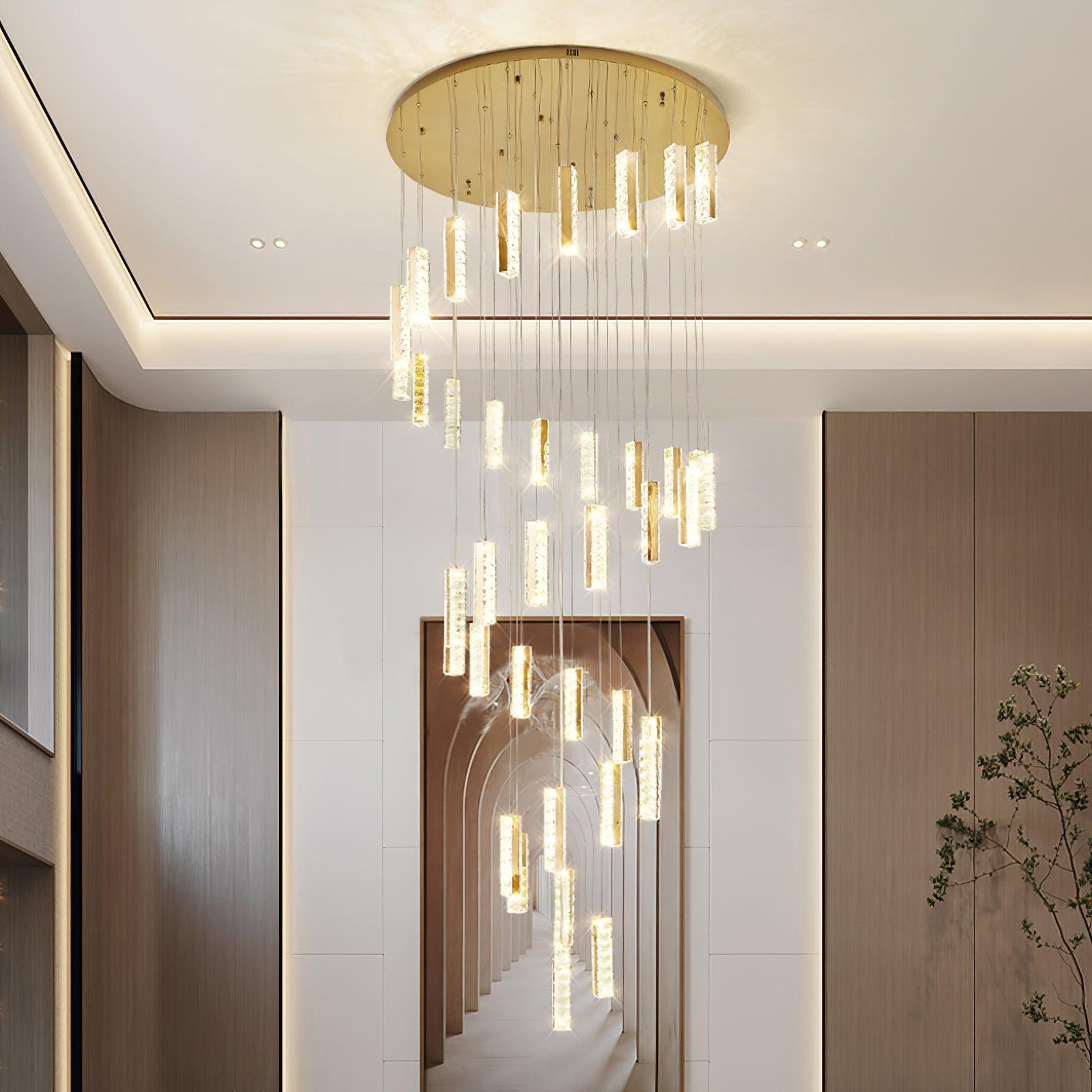 Lustra Chandelier Villa Forci Pendant Silver Modern - Letslighting