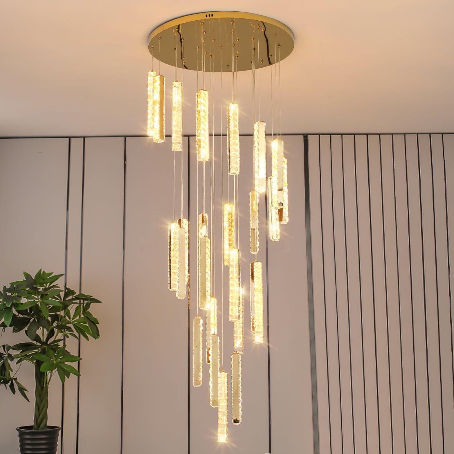 Lustra Chandelier Villa Forci Pendant Silver Modern - Letslighting