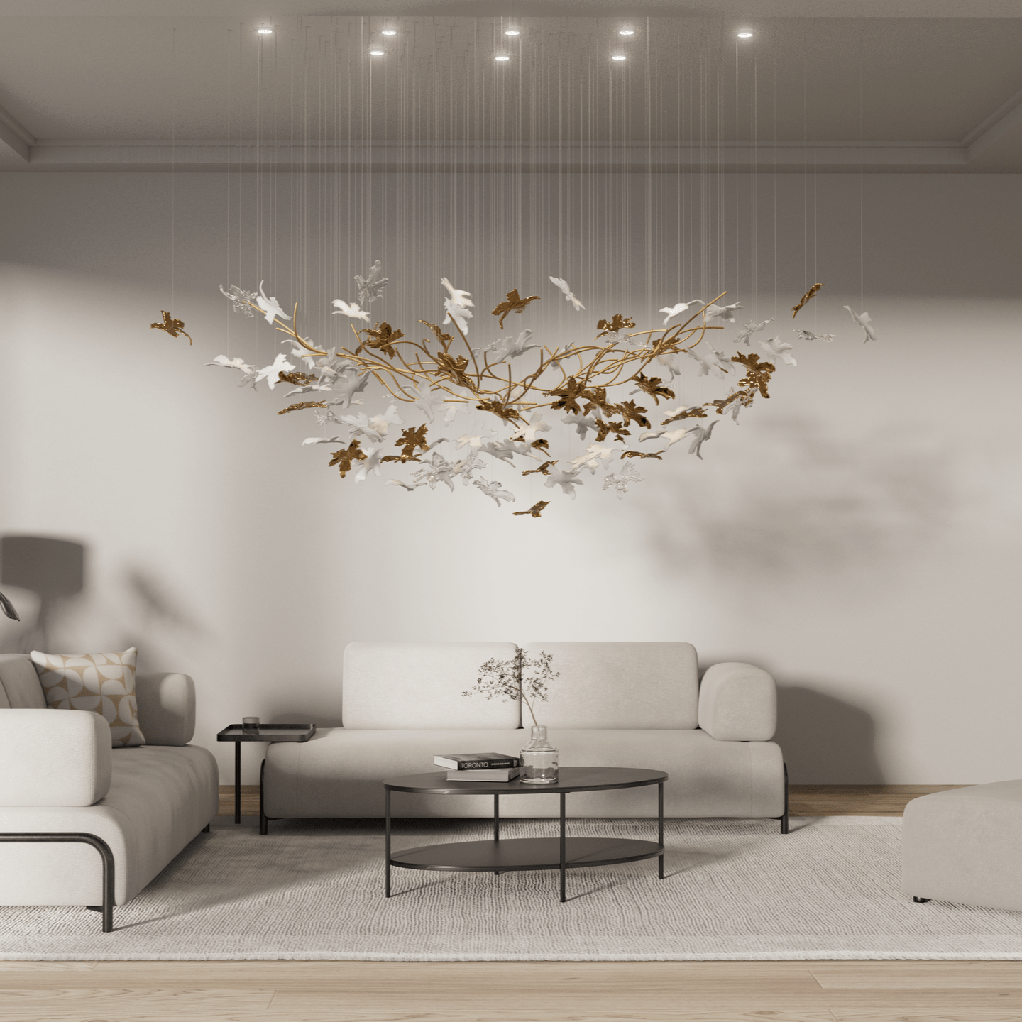 Arinan Floral Glass Chandelier - Letslighting
