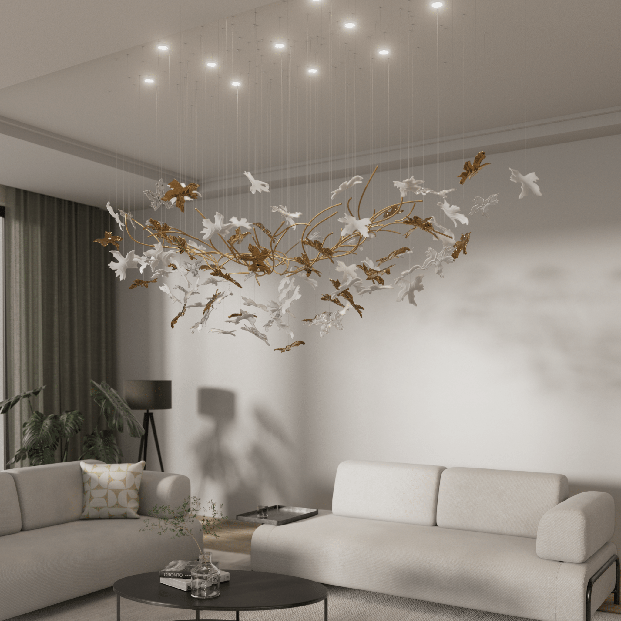 Arinan Floral Glass Chandelier - Letslighting