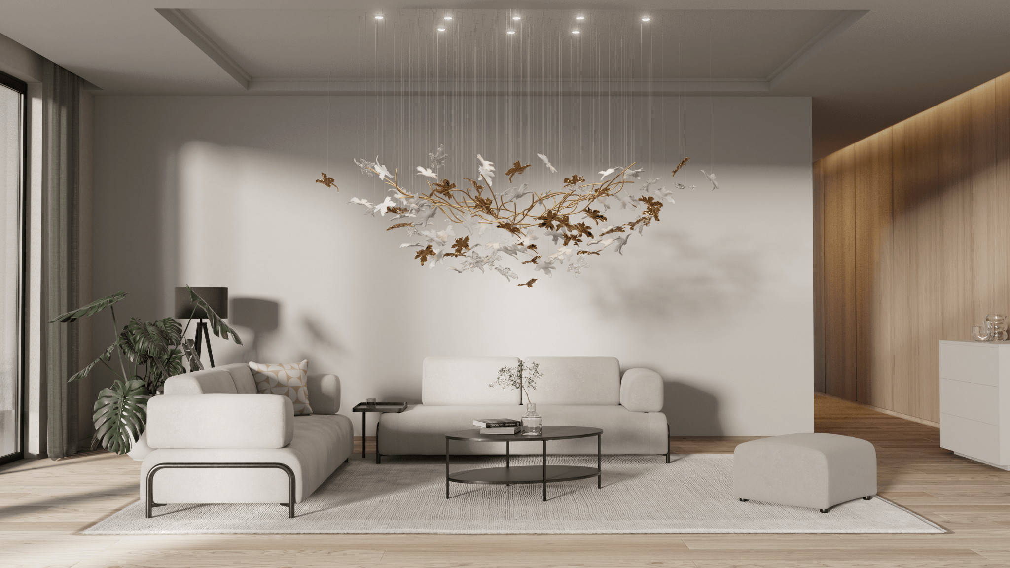 Arinan Floral Glass Chandelier - Letslighting