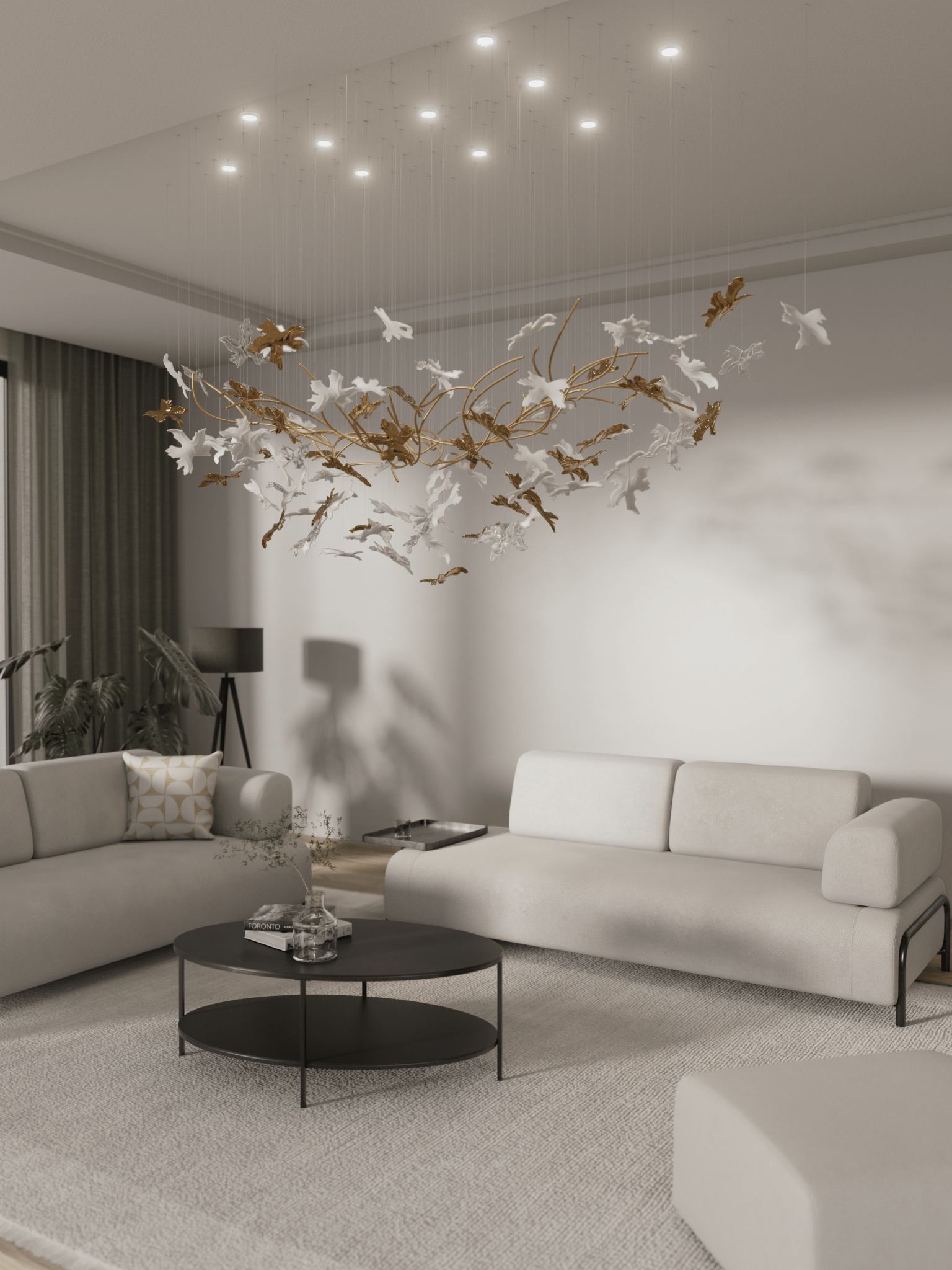 Arinan Floral Glass Chandelier - Letslighting